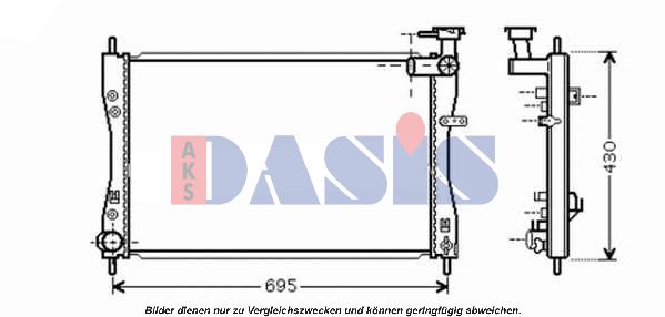 AKS DASIS radiatorius, variklio aušinimas 140079N